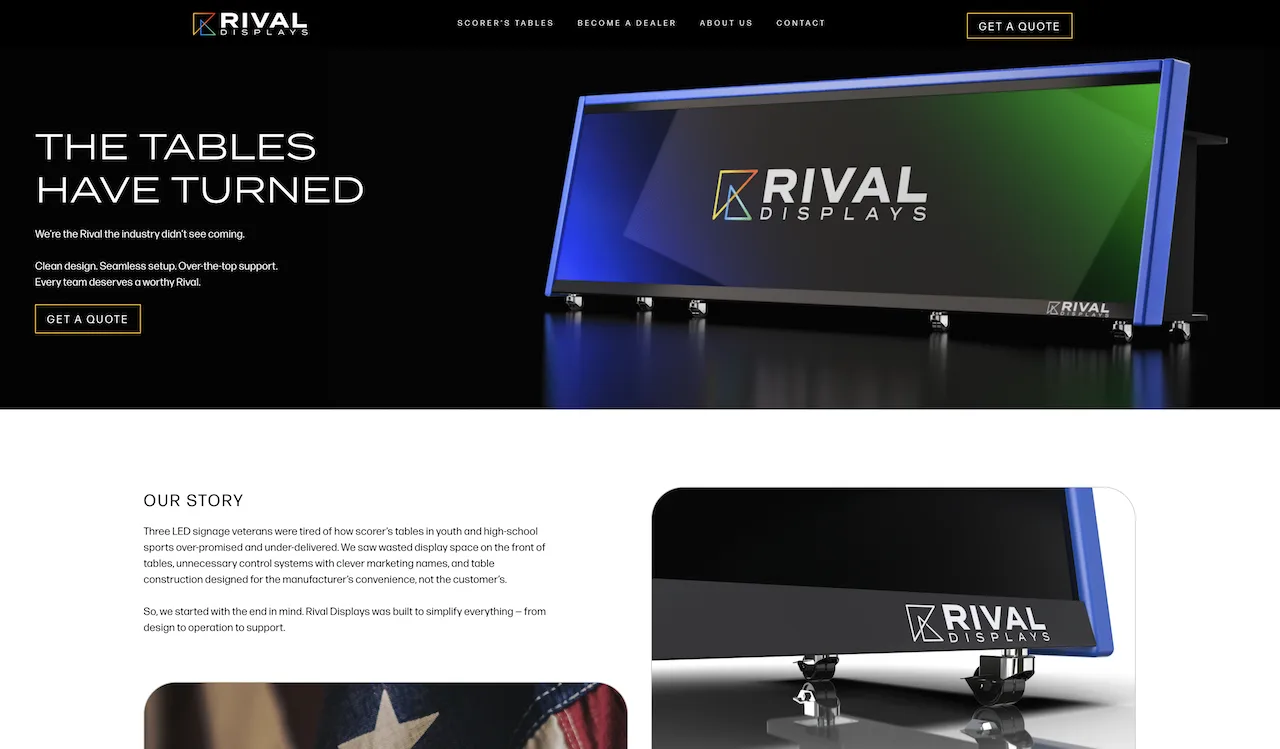 Rival Displays website