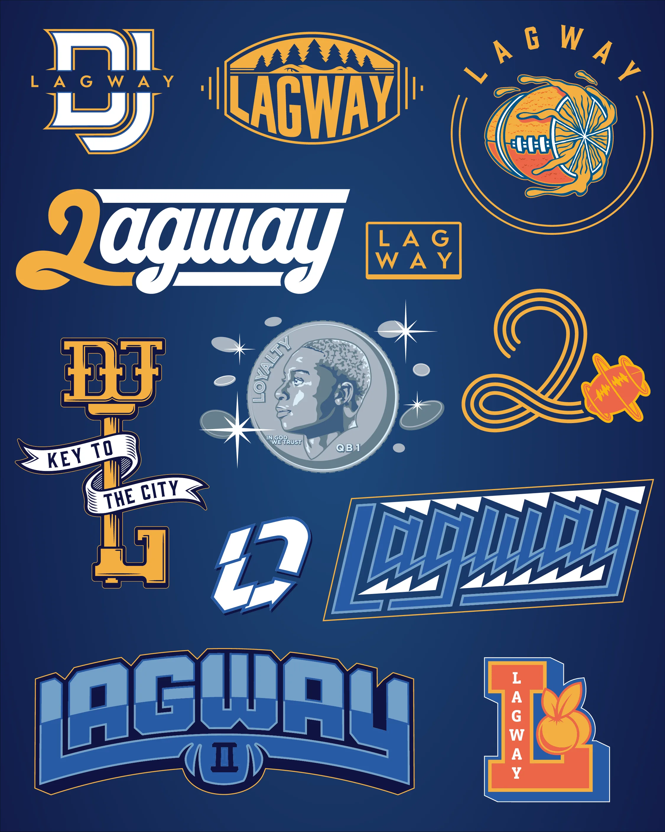 Lagway logo concepts board