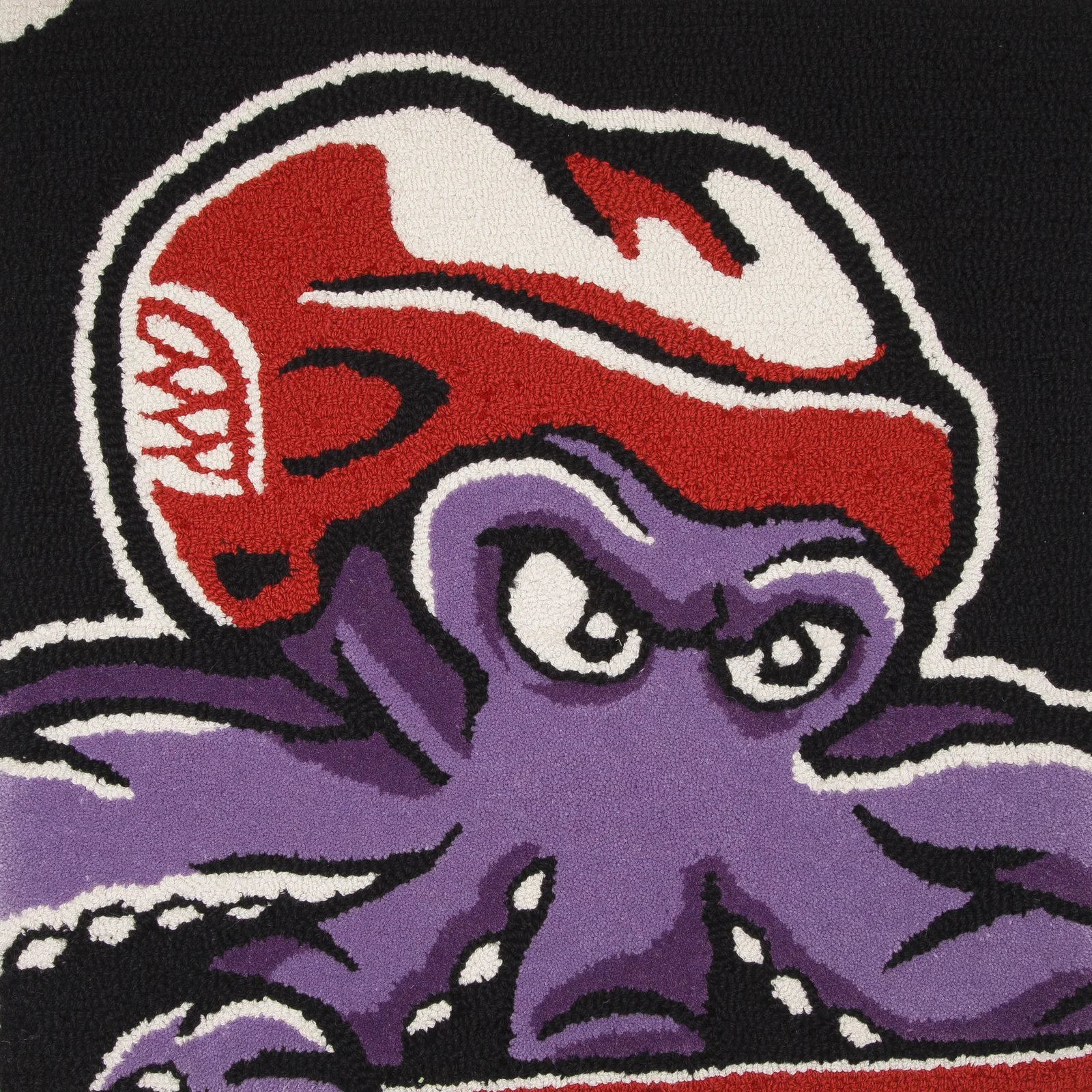 Tufted Detroit octopus rug